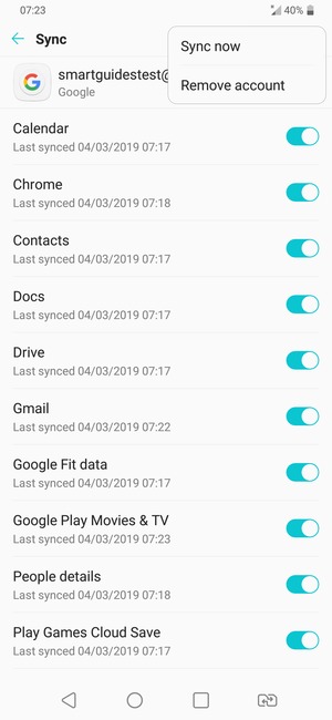 Select Sync now