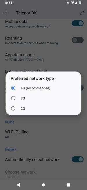 Select your preferred option
