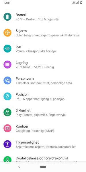 Bla til og velg Posisjon