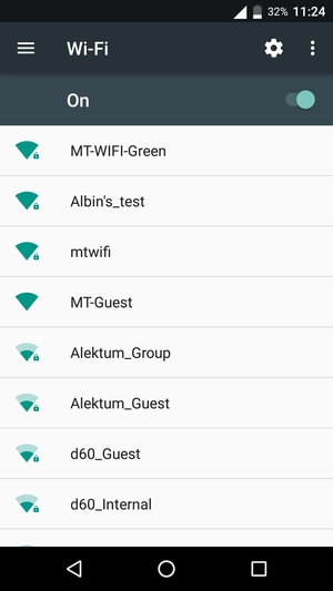 Select the wireless network you want to connect to