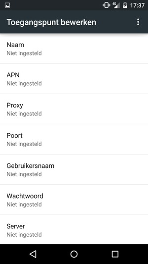 Voer internetgegevens in