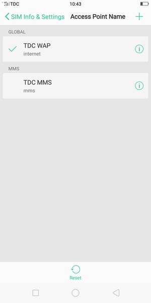 Select Reset