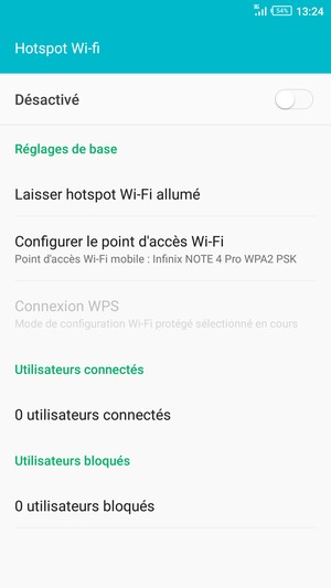 Sélectionnez Configurer le point d'accès Wi-Fi