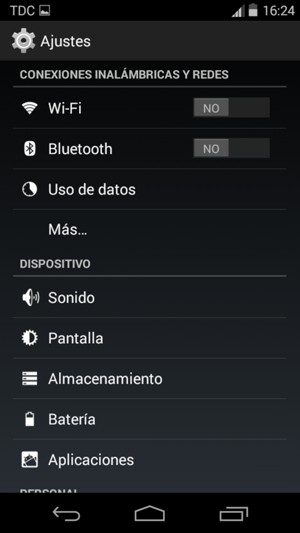 Seleccione Wi-Fi