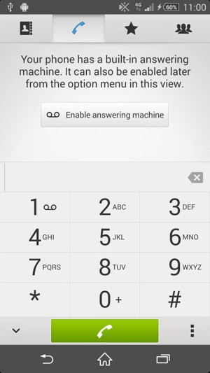Press and hold the number 1