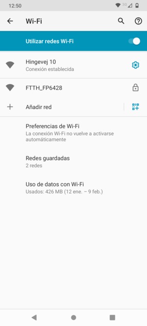 Ahora está conectado a la red Wi-Fi