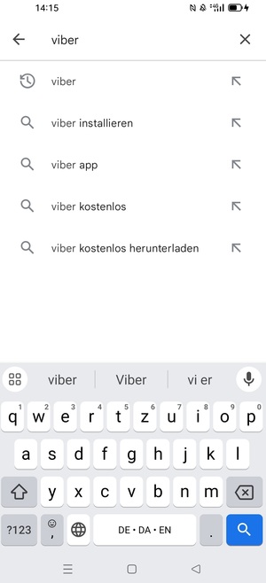 Geben Sie den Namen der App ein und wählen Sie Suchen