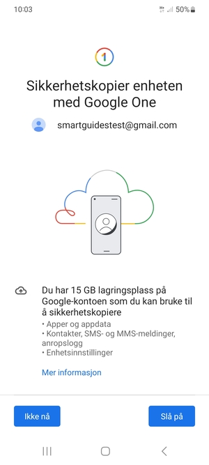 Velg Slå på