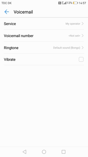 Select Voicemail number