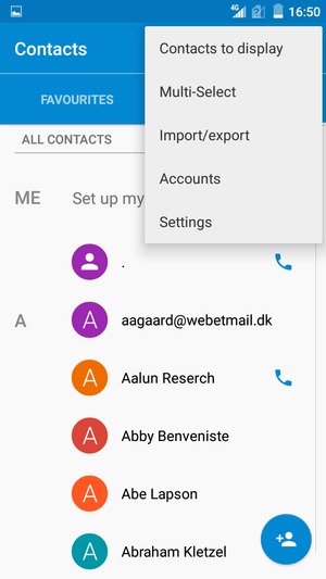 Select Import/export