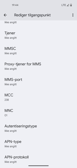 Bla ned og skriv inn MMS-informasjon