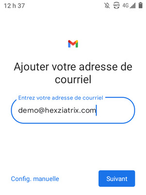 Saisissez votre adresse e-mail et sélectionnez Suivant