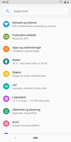 Vælg Netværk og internet