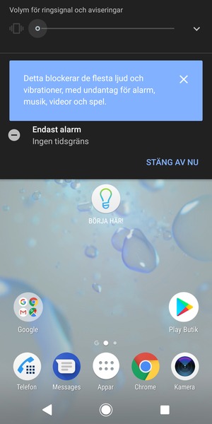 Tryck igen för att aktivera tyst läge