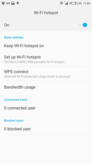Your phone is now set up for use as a modem