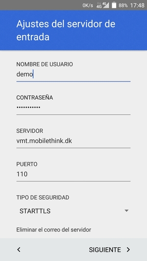 Seleccione TIPO DE SEGURIDAD