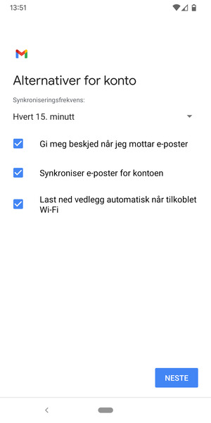Velg NESTE