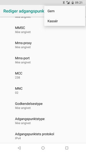 Vælg Gem