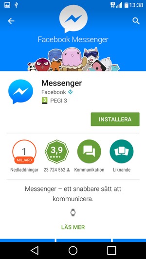 Välj INSTALLERA