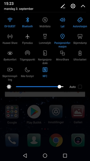 Slå av Wi-Fi og Bluetooth