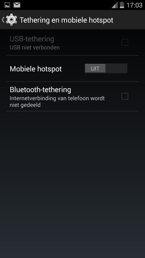 Selecteer Mobiele hotspot