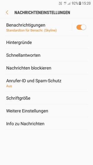 Wählen Sie Weitere Einstellungen