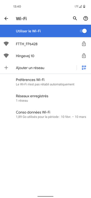 Sélectionnez le réseau sans fil auquel vous souhaitez vous connecter