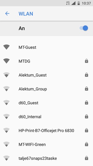 Wählen Sie das Wireless-Netzwerk, zu dem Sie eine Verbindung herstellen möchten