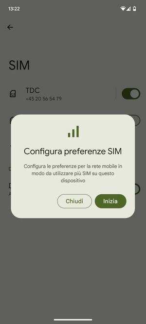 Seleziona Inizia
