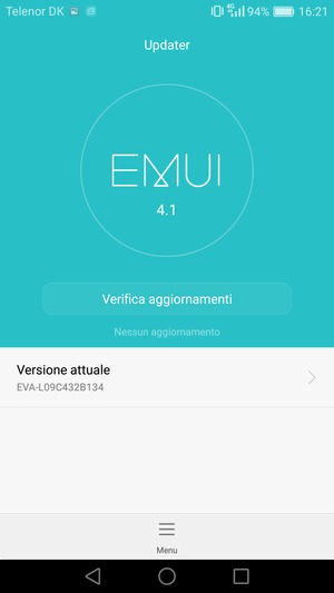 Seleziona Verifica aggiornamenti