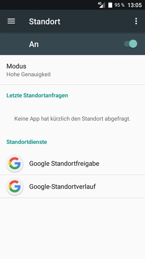 Schalten Sie Standort aus