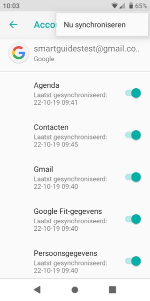 Selecteer Nu synchroniseren