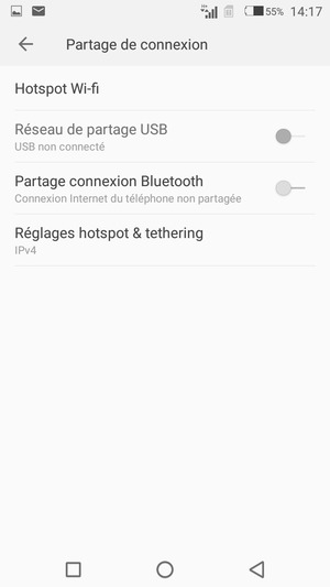 Sélectionnez Hotspot Wi-fi