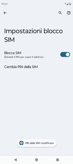 Il tuo PIN della SIM è stato modificato