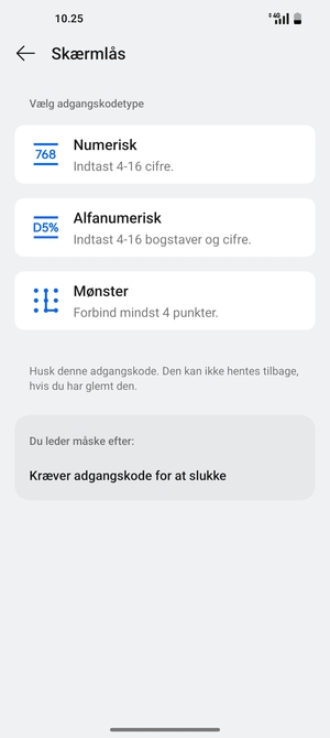 Vælg Mønster