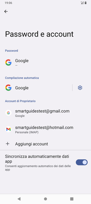 Seleziona il tuo account Google
