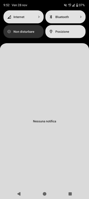 Scorri nuovamente verso il basso il menu in alto