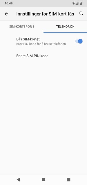 Velg Public og Endre SIM-PIN-kode
