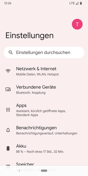 Wählen Sie Netwerk & Internet