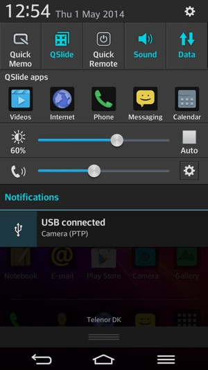 Select Sound to change to vibration mode