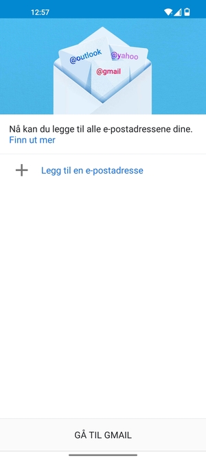 Velg Legg til en e-postadresse