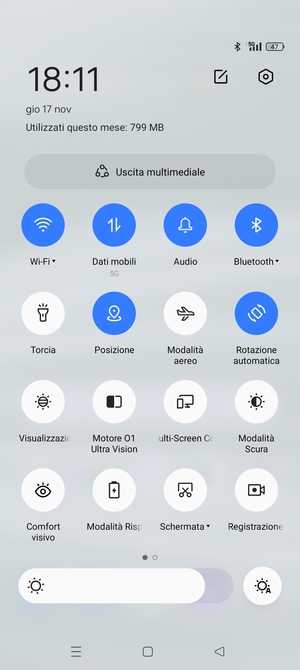 Disattiva Wi-Fi e Bluetooth