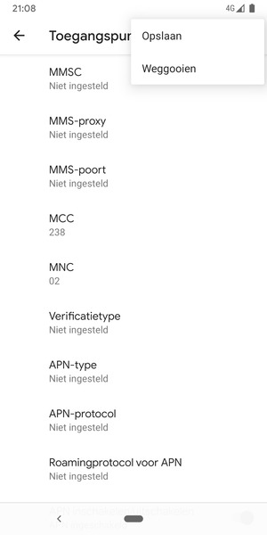 Selecteer Opslaan