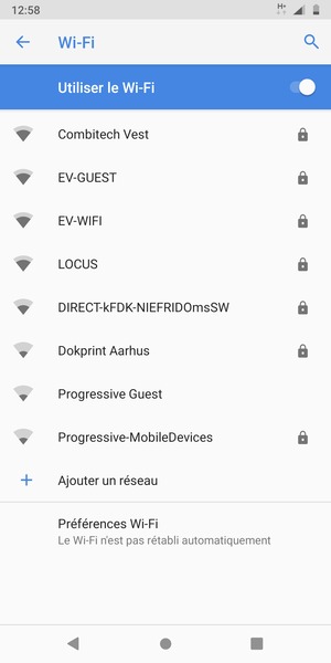 Sélectionnez le réseau sans fil auquel vous souhaitez vous connecter