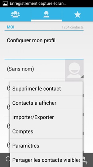 Sélectionnez Importer/Exporter