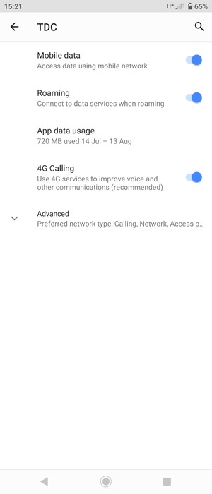 Turn Roaming on or off
