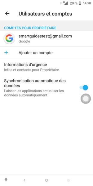 Sélectionnez votre compte Google
