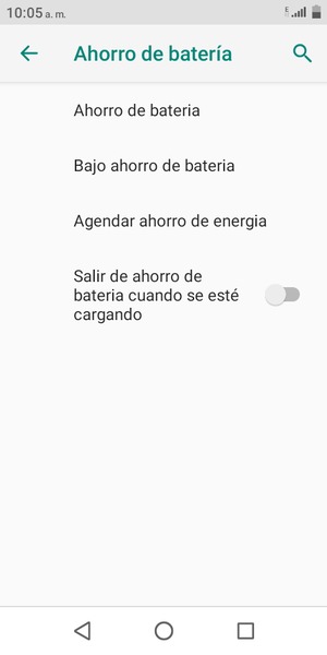 Seleccione Ahorro de batería