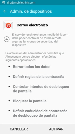 Seleccione ACTIVAR