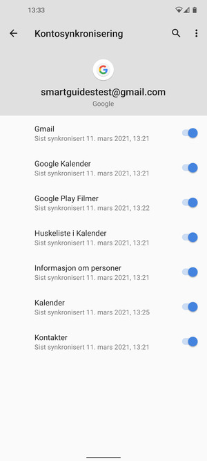 Velg menyknappen